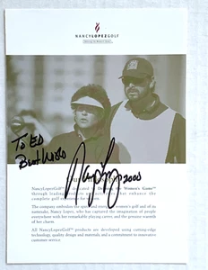LPGA HALL OF FAMER NANCY LOPEZ SIGNIERTE PROMO FOTOKARTE PERSONALISIEREN!!!  C2 - Bild 1 von 2