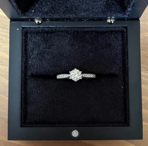 GIA Certified Natural Diamond Solitaire Engagement Ring E/VS1 White Gold - Picture 1 of 5