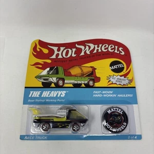Hot Wheels RLC The Heavys Race Truck Plus Metal Badge #3077/4560 Yellow Red Line - Picture 1 of 11