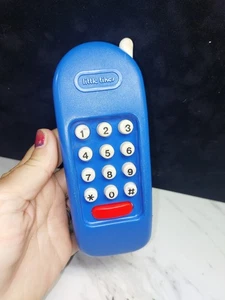 Vintage LITTLE TIKES Blue and white PHONE Telephone Replacement - Picture 1 of 6