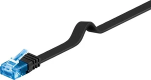 10x kabel sieciowy CAT 6a płaski; CAT FLAT 6a-1000 U/UTP CZARNY 10m - Zdjęcie 1 z 6