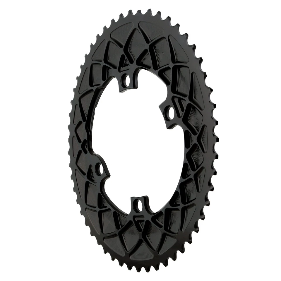 absolutBLACK Premium estrada oval 53T, compatível com Shimano 9100/8000 - preto - Imagem 1 de 1