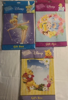 Lote (3) Cajas de Regalo Disney Princesa Campanilla y Pooh NUEVAS 13.5" X 9" X 3" US3 Foto 1 de 4