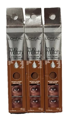 3x L'Oreal True Match Eye Cream In A Concealer 0.40 oz Deep N9-10 - Image 1 of 2