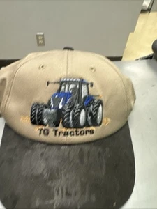 VTG Strapback K-Products Cap New Holland Tractor Trucker Khaki - Made In USA - Picture 1 of 9