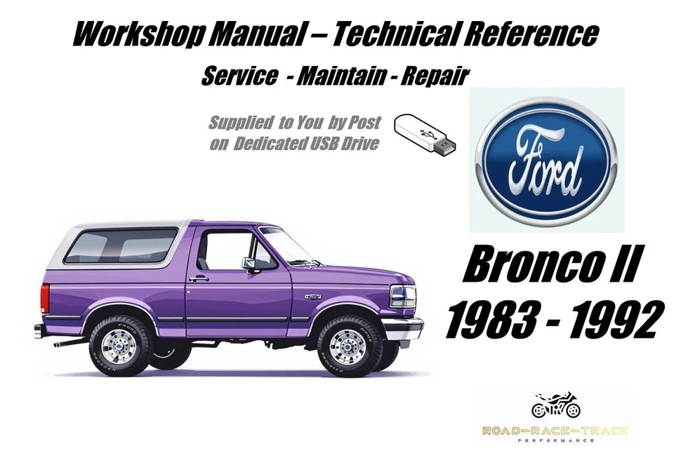 Manual de servicio de taller de reparación Ford Bronco II USB 1983-1992 Foto 1 de 4