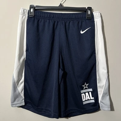 耐克达拉斯牛仔队 NFL 球队服装短裤青少年男孩尺寸 XL 18-20 海军蓝 — 第 1/4 张图片