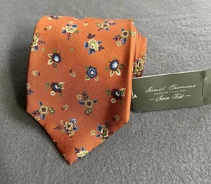 *LEER* Corbata Daniel Cremieux Séptuple Flor Signature Collection 100% Seda Italia - Imagen 1 de 6