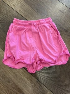 Tea Collection Pink Shorts Pom Pom Trim Pockets Girls Size 10 - Picture 1 of 7
