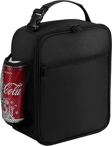 Lunch Box for Men - Reusable Bag Adult Women- Insulated Small Black  - Picture 1 of 7