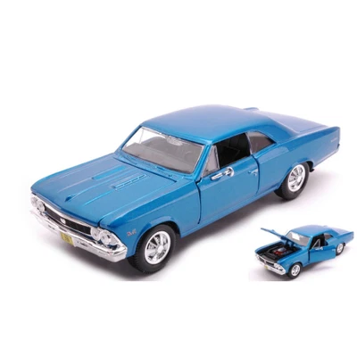 CHEVROLET CHEVELLE SS 396 1966 METALLIC BLUE 1:24 Maisto Auto Stradali Nuevo Mod - Imagen 1 de 3