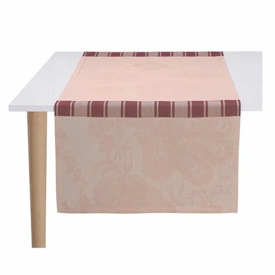 NEW - Le Jacquard Francais Runner Dragee Pink Cotton France 22 X 59 NIB - Image 1 of 4