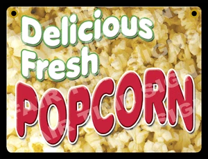 POPCORN SIGN - Concession Trailer, Stand, Restaurant 12" x 17" PVC - Picture 1 of 2