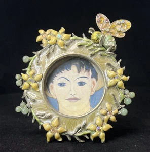 RARE Jay Strongwater Butterfly Miniature 2” Picture Frame - Picture 1 of 3