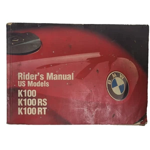 BMW Motorcycle Rider’s Manual K100 K100RS K100RT US Models 1885 - Picture 1 of 7
