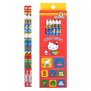 Lápiz hexagonal de madera resistente a la rotura Hello Kitty estándar europeo de seguridad 5p - Imagen 1 de 3