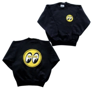 Kid's Mooneyes Classic Yellow Logo Black Sweatshirt Cotton SMC060B XS-L - Picture 1 of 1