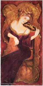 Charles Lee Hand Signed Giclee Beautiful Violinist, Signed & Numbered Fine! 1/2 - Picture 1 of 9