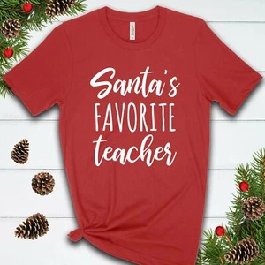 Santa's Favorite Teacher T Shirt 02892 - Picture 1 of 3