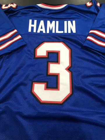 Damar Hamlin Buffalo Bills Custom Sewn Jersey Size Lg Cover
