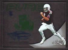 2014 Leaf Q Football Pure AUTO Green #P-JM2 Johnny Manziel 7/10 CLEAR PLASTIC