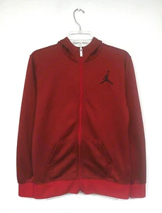 Nike Air Jordan Boy's Sweatshirt Size XL Red Jumpman Kids Full Zip (13-15 Years) - Picture 1 of 7