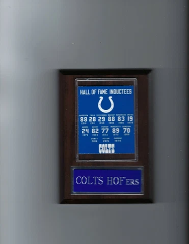 BALTIMORE COLTS HOF PLAYERS PLAQUE FOOTBALL NFL INDIANAPOLIS Cover