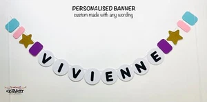TAYLOR SWIFT FRIENDSHIP BRACELET THEME BIRTHDAY PARTY CUSTOM PERSONALISED BANNER - Picture 1 of 7