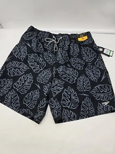 Speedos L Men's Blue Black Leaf Authentic (76-4) New With Tags - Picture 1 of 7