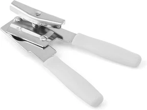 Swing-A-Way Can Opener Compact Manual Steel With White Cushion Grips Kitchen NEW - Picture 1 of 4