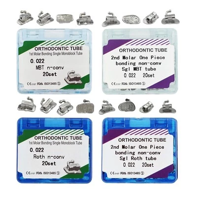 20 juegos de tubos bucales soporte molar ortodoncia Roth MBT 022 1ª 2ª ortodoncia Foto 1 de 4
