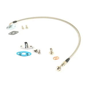 27.5" Oil Feed Line w/10AN Flange For TOYOTA 1JZ 2JZ Holset HX35 HX40 HX50 HX55 - Imagen 1 de 6