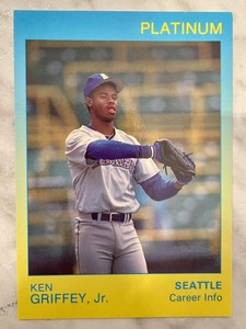1991 STAR Platinum Ken Griffey Jr #63 Career Info Seattle Mariners /1000