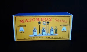 Matchbox Lesney Accessory Pack A1-BP Petrol Pump & Sign Box (Box only) - Picture 1 of 4