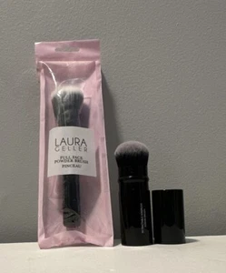 2 Piece LAURA GELLER Full Face Powder Makeup & Retractable Airbrush Kabuki Brush - Picture 1 of 4