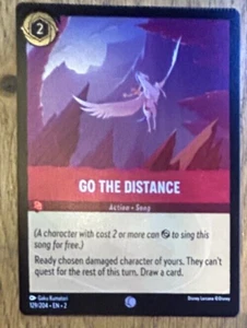 DISNEY LORCANA TCG: FLOODBORN: FOIL COMMON CARD: GO THE DISTANCE - ERROR CRIMPED - Picture 1 of 2