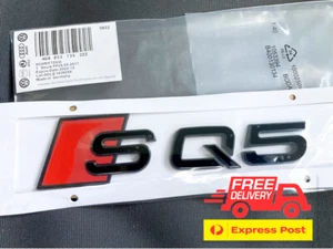 Genuine Style Gloss Black SQ5 Rear Boot Trunk Emblem Badge Sticker for Audi SQ 5 - Picture 1 of 1