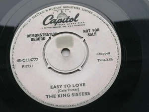 THE KING SISTERS UK 45 CAPITOL DEMO EASY TO LOVE - Imagen 1 de 4