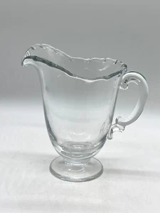 Brocca per succo arruffata vintage Fostoria EAPG in vetro - Foto 1 di 2