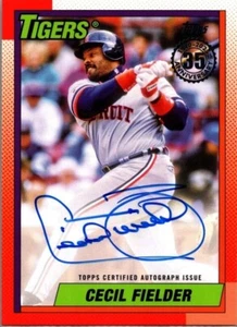 2025 Topps Series 1 1990 Baseball on#90A-CF Cecil Fielder Tigers Card Auto - Picture 1 of 1