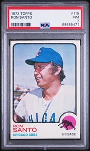 Ron Santo 1973 Topps #115 PSA 7 - Imagen 1 de 2