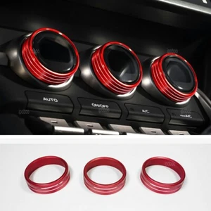 Center Console Switch Knobs Cover For Subaru BRZ Alloy AC Knobs Button Trim - Imagen 1 de 11