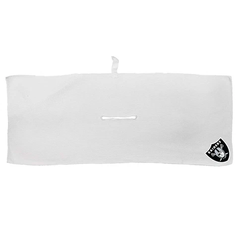 Raiders Las Vegas Oakland NFL Logo Team Golf Microfiber Towel 16 x 40 White Cover