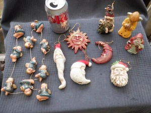 Lot of Vintage Ceramic/Resin/Pottery Christmas Ornaments & Tree Decorations - Picture 1 of 24
