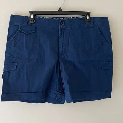 Gloria Vanderbilt Mujer Bolsillo Carga Informal Corto Azul Talla 19 in x 16 in Foto 1 de 4