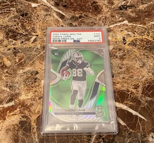 2020 SPECTRA CEEDEE LAMB RC NEON GREEN DIE CUT 10/30 PSA 9 ROOKIE CARD #141 - Picture 1 of 1