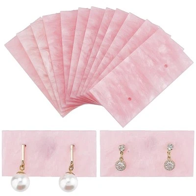 10Pcs Acrylic Earring Display Cards Stud Earring Storage Organizer Cards Pink... - Image 1 of 4