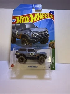 2022 Hot Wheels #68 Mud Studs 1/5 '21 FORD BRONCO Steel-Blue - Bild 1 von 6