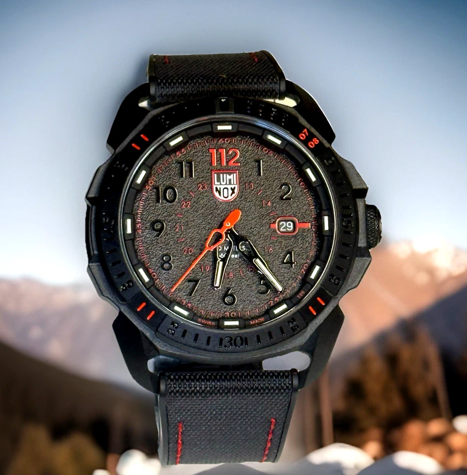 LUMINOX ICE-SAR ARCTIC - XL.1002 Black Dial Red Trim Hybrid Strap 46 MM Sapphire - Image 1 of 4