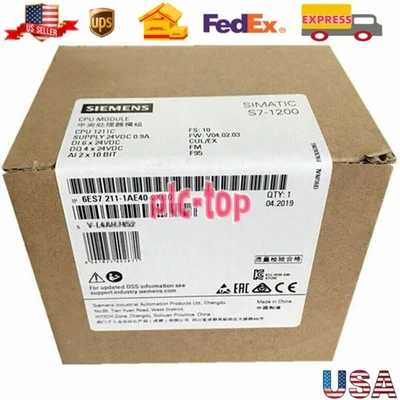Novo Siemens 6ES7 211-1AE40-0XB0 6ES7211-1AE40-0XB0 CPU 1211C EUA LIVRE DE IMPOSTOS - Imagem 1 de 3